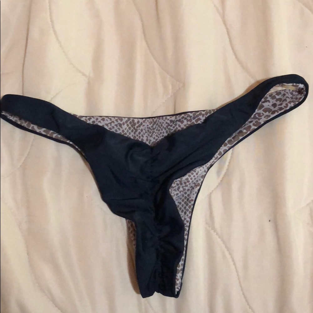 Acacia bikini bottom, skimpy/thong style, black